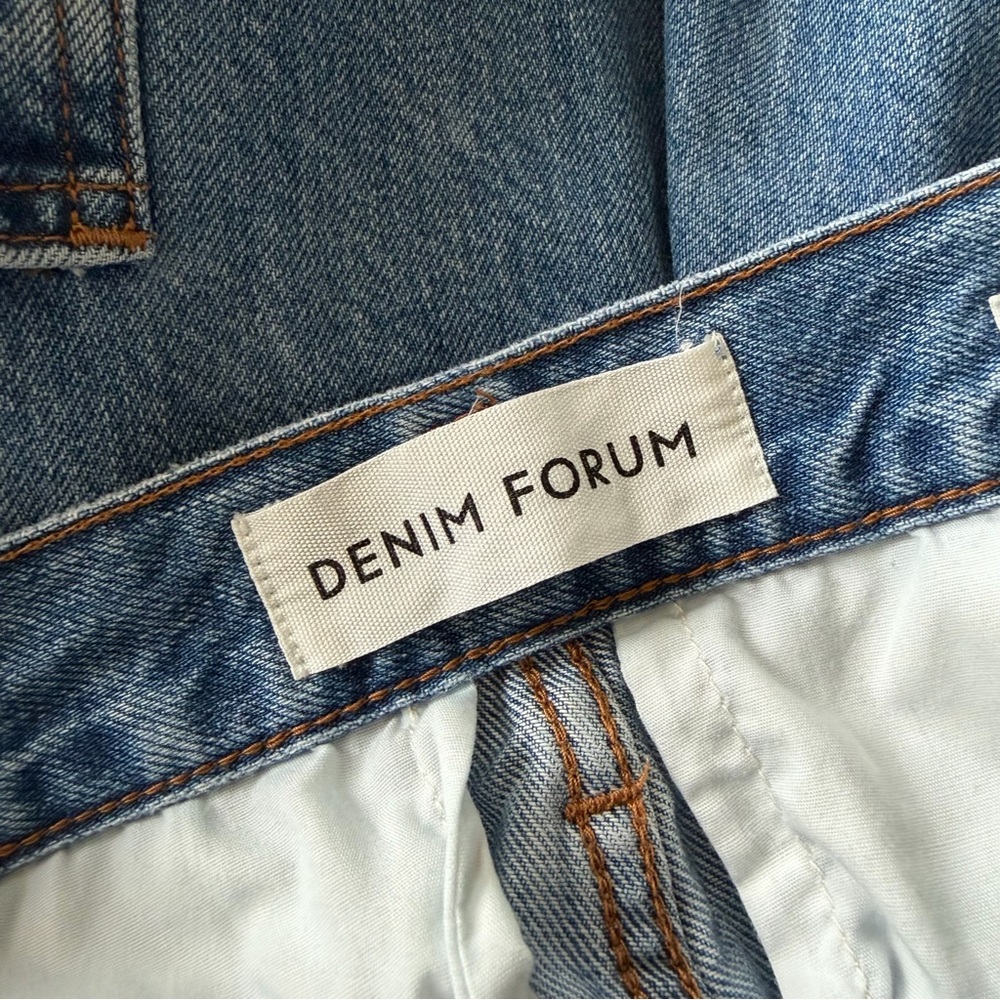 Denim Forum The '90s Millie Hi-Rise Cargo Jean in 5 Yrs Kiss N Tell BIue Size 23 - Picture 10 of 16